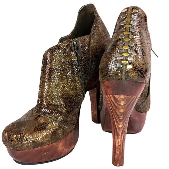 Calleen Cordero 8.5 Ameree Platform Pump Bootie Zip Up RARE from 2011 - Picture 1 of 13